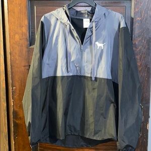 Pink black and grey windbreaker M/L half zip